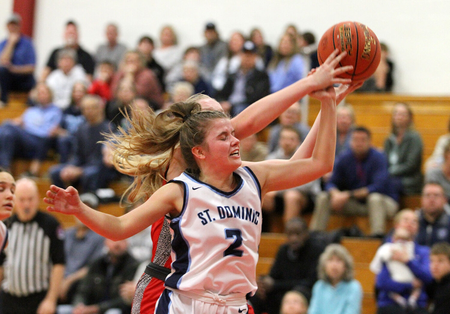 Class 5 District 4, First Round: St. Dominic 56, Warrenton 49 (OT)