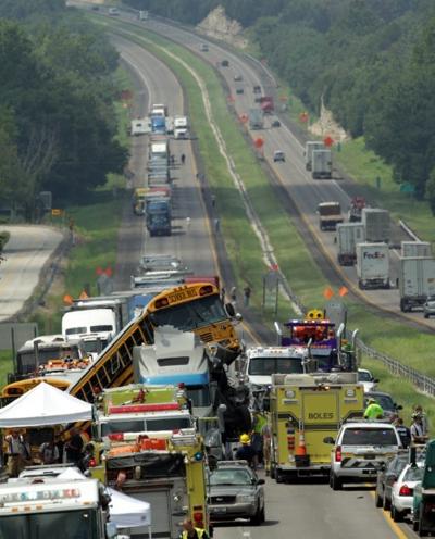 School Bus Crash Kills 2 and Injures Dozens