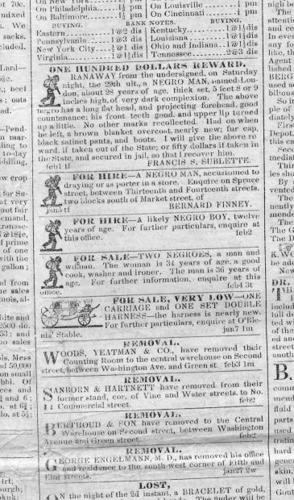 Runaway slave ad