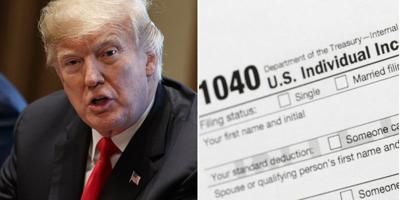 Donald Trump and tax forms