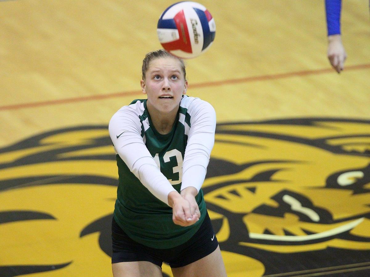 What direction do you rotate on the volleyball court picture