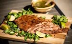 Grilled Flank Steak with Asian Chimichurri Sauce
