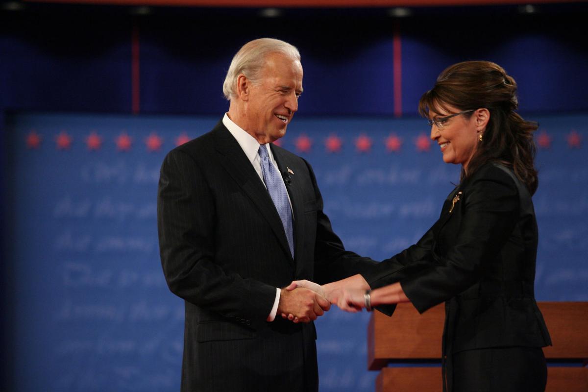 Vice Presidential Candidates Sen Joe Biden And Gov Sarah Palin