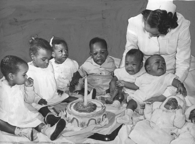 Premature baby clinic at Home G. Phillips Hospital, 1949
