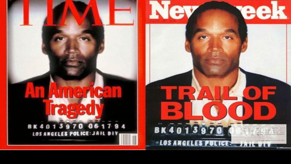 The altered TIME magazine cover of O.J. Simpson ...