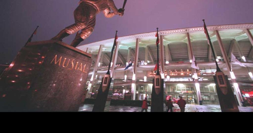 A Statue Of Stan Musial Outside Busch Stadium, St. Louis, Missouri