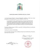 51 archbishop’s decree for parish schools