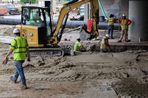 I-44 prepares to open as sinkhole near The Dome at America’s Center is filled and repaired