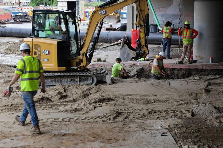 I-44 prepares to open as sinkhole near The Dome at America’s Center is filled and repaired