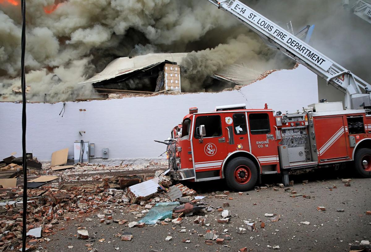 Five alarm warehouse fire in St. Louis