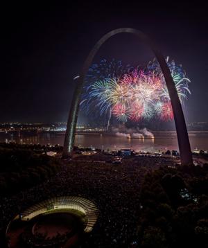 Fireworks over St. Louis