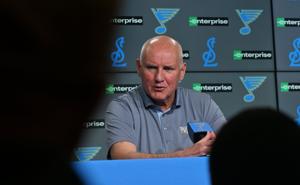 Photos: Blues look to the future at season-ending press conference