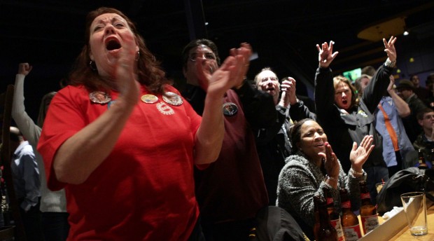 Nixon supporters cheer McCaskill