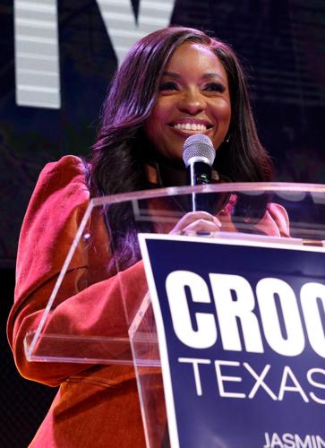 FILE PHOTO: Primary election night party for Democratic senate candidate Jasmine Crockett in Dallas