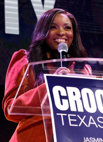 FILE PHOTO: Primary election night party for Democratic senate candidate Jasmine Crockett in Dallas