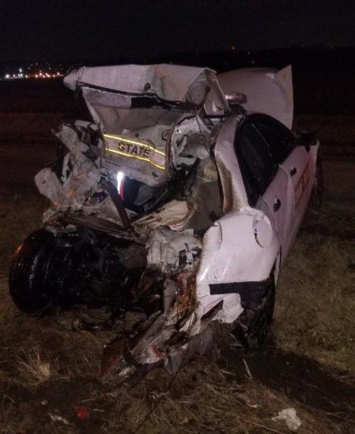 Squad car hit