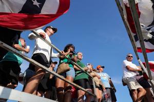 Racers compete in the Enjoy Illinois 300 NASCAR Cup Series at the World Wide Technology Raceway