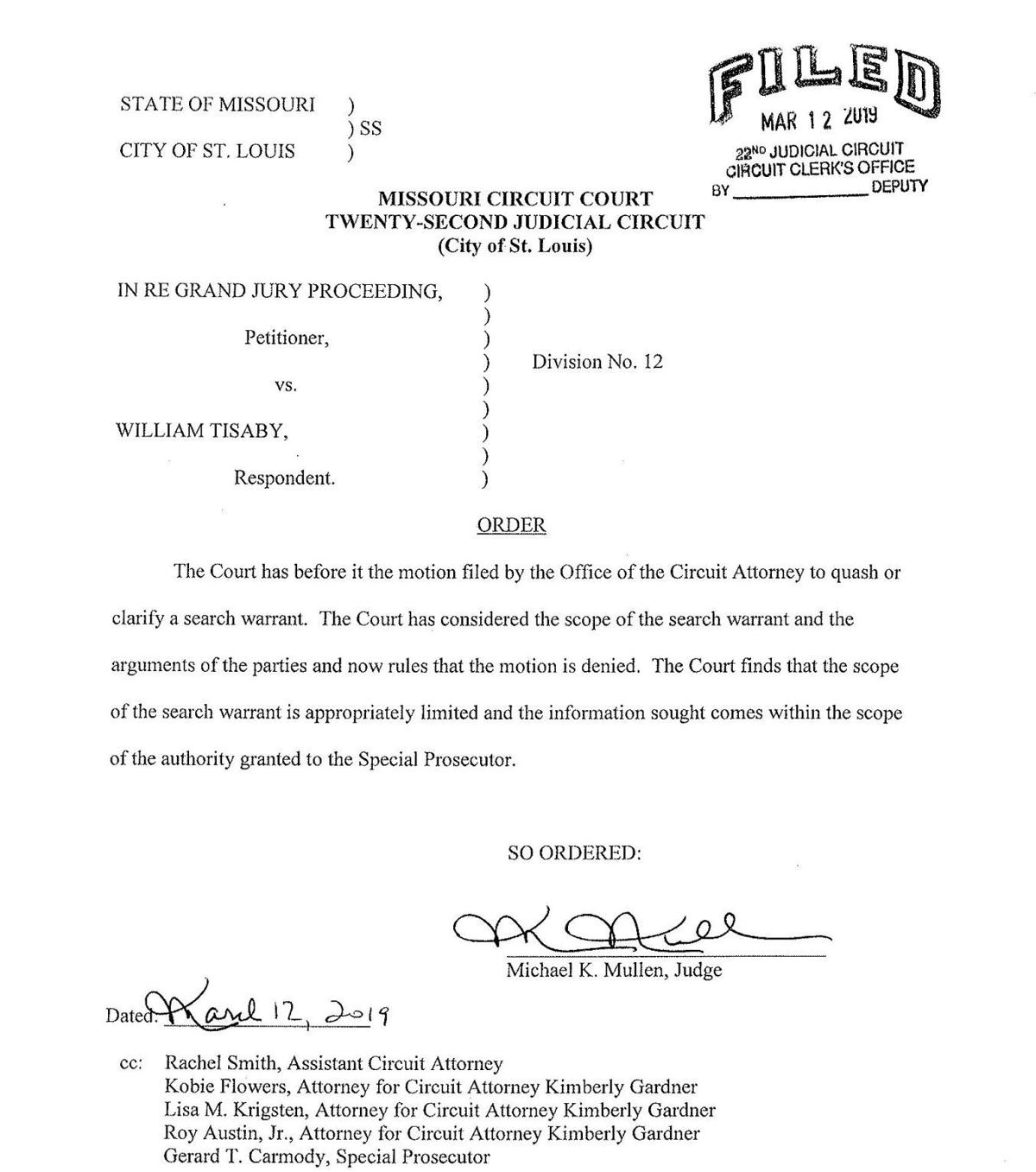 Appeals Court Delays Order Requiring Circuit Attorney S Office To Comply With Search Warrant Law And Order Stltoday Com