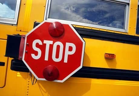 School bus stop sign