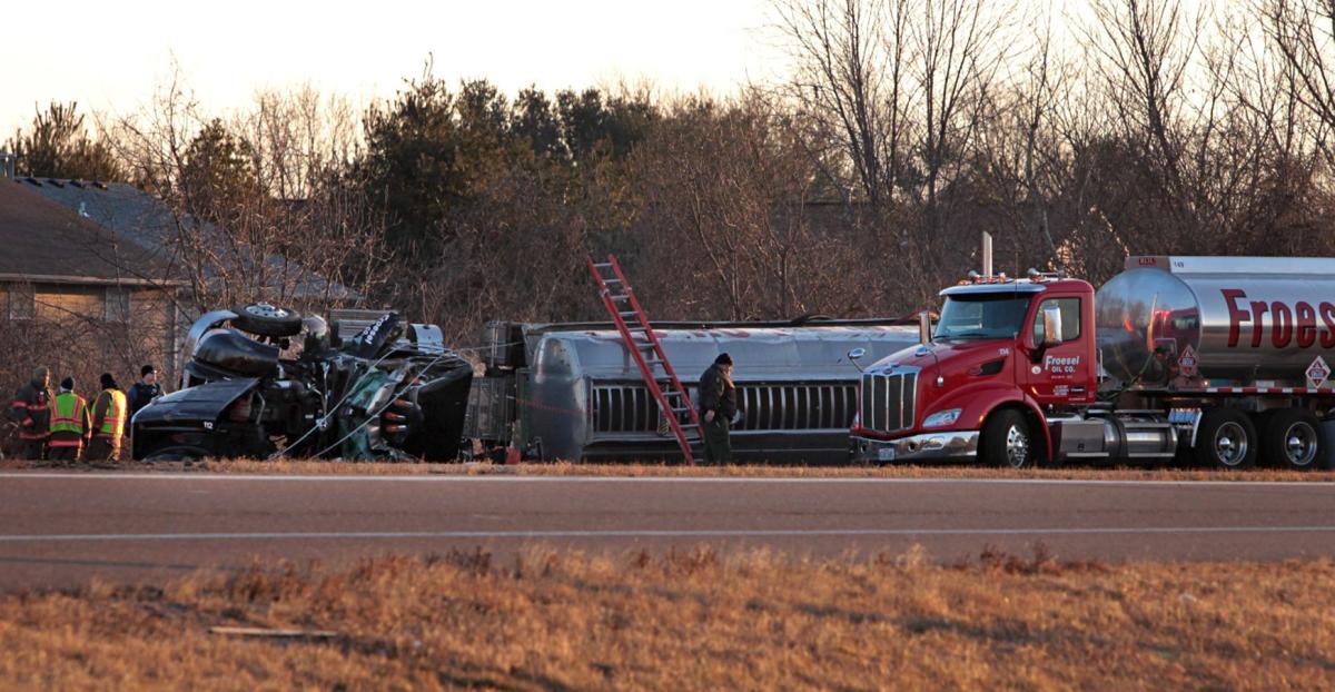 Part of westbound I-64 near Shiloh remains closed after tanker truck crash