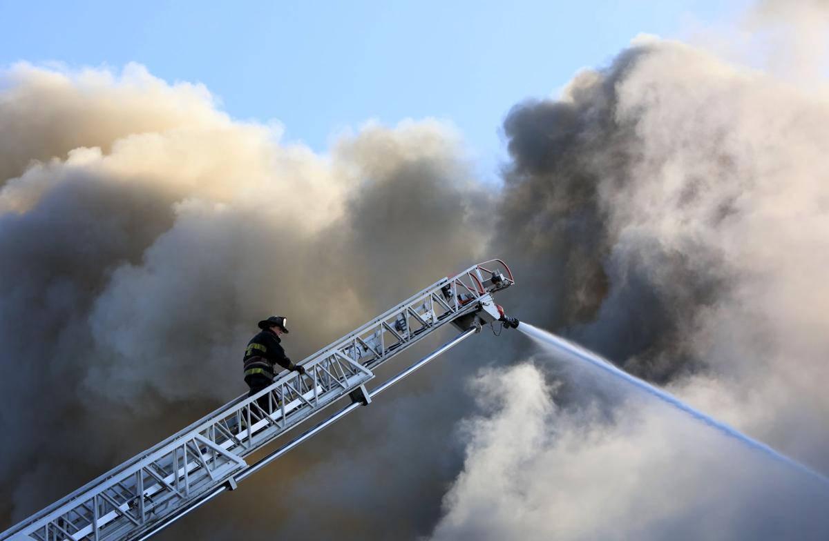 Five alarm warehouse fire in St. Louis