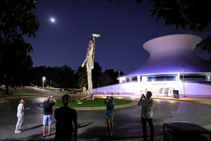 Partial lunar eclipse over St. Louis