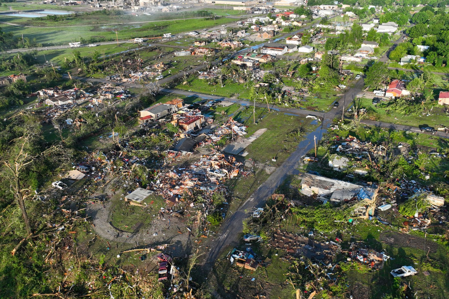 Photos: Search Through Damage Underway After Storms Hit Barnsdall