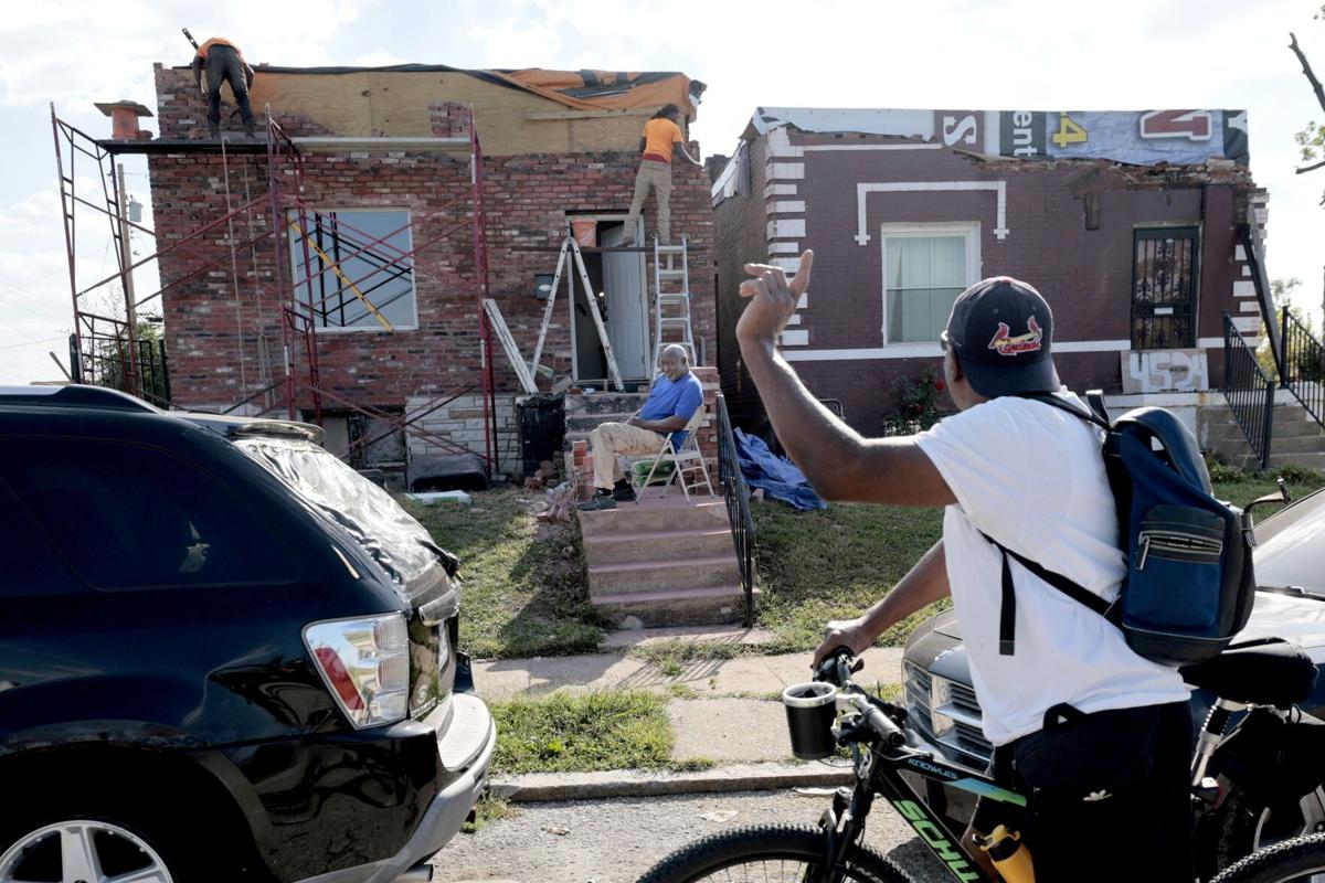 Residents riding out the storm in damaged homes in the Greater Ville neighborhood