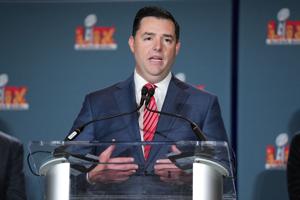 San Francisco 49ers chief executive officer Jed York at the Super Bowl LIX host committee handoff press conference.