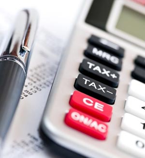 Tax button on calculator