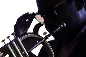 Trumpeter Kasimu Taylor performs at Tree House in Tower Grove South