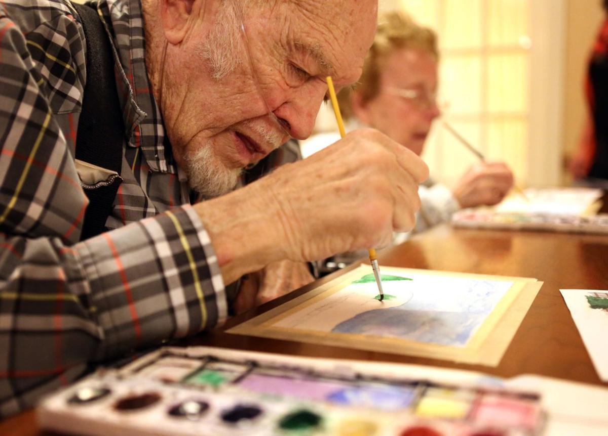 Seniors paint the portrait of health with art classes Health