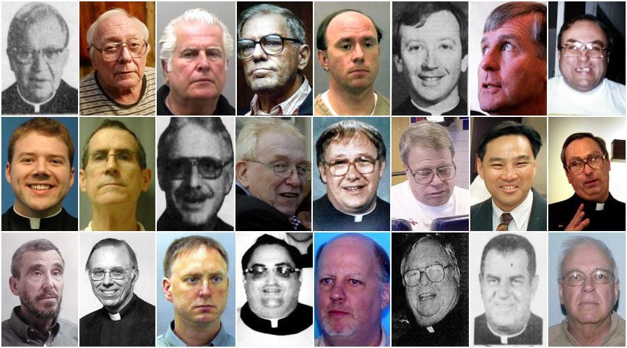 Photos of priests on the archdiocesan list of substantiated allegations of sexual abuse