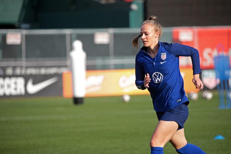 Becky Sauerbrunn trains with U.S. Women's National Team