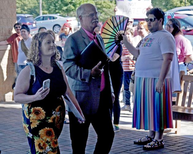 Protest over gender at St. Charles City-County Library Spencer Road Branch