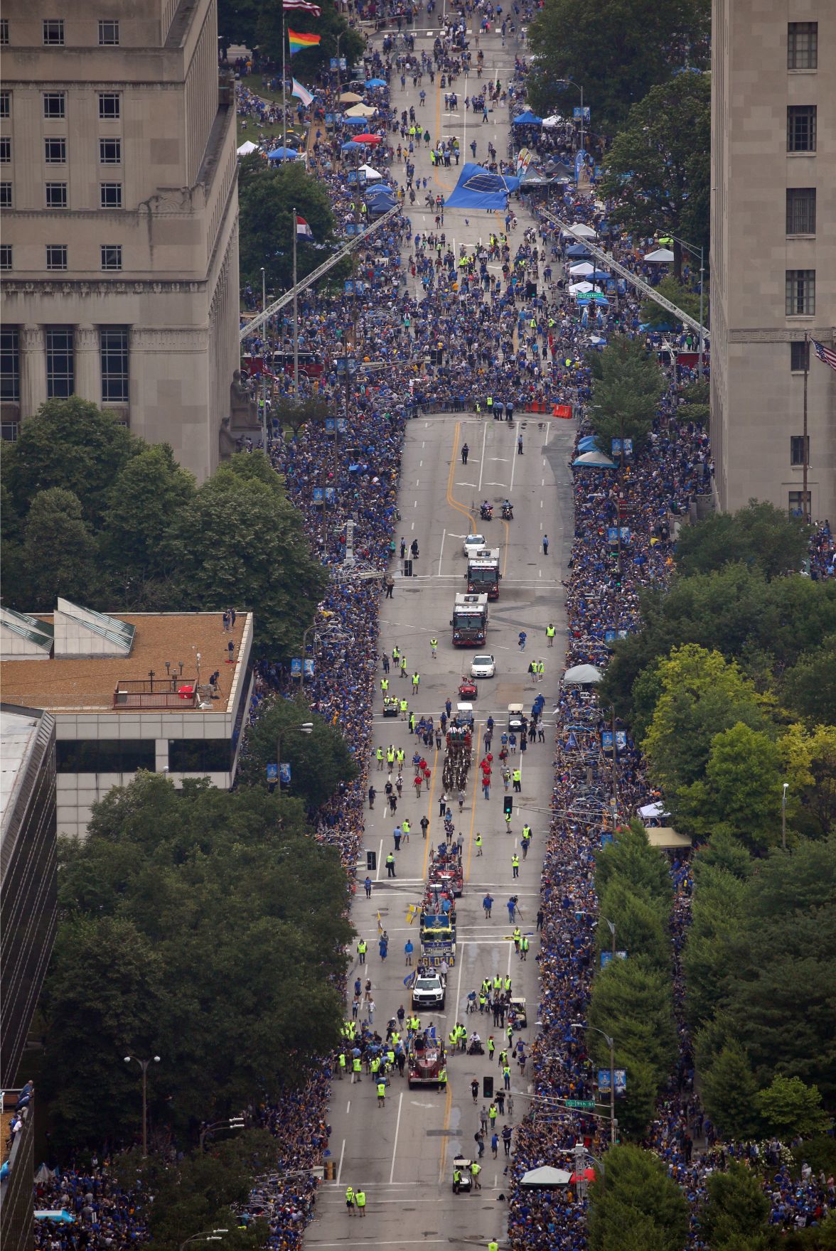 Aerial photos of St. Louis Blues Stanley Cup victory parade