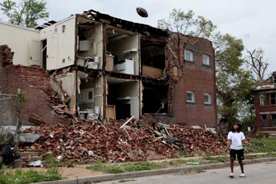 Tornado damaged buildings continue to deteriorate