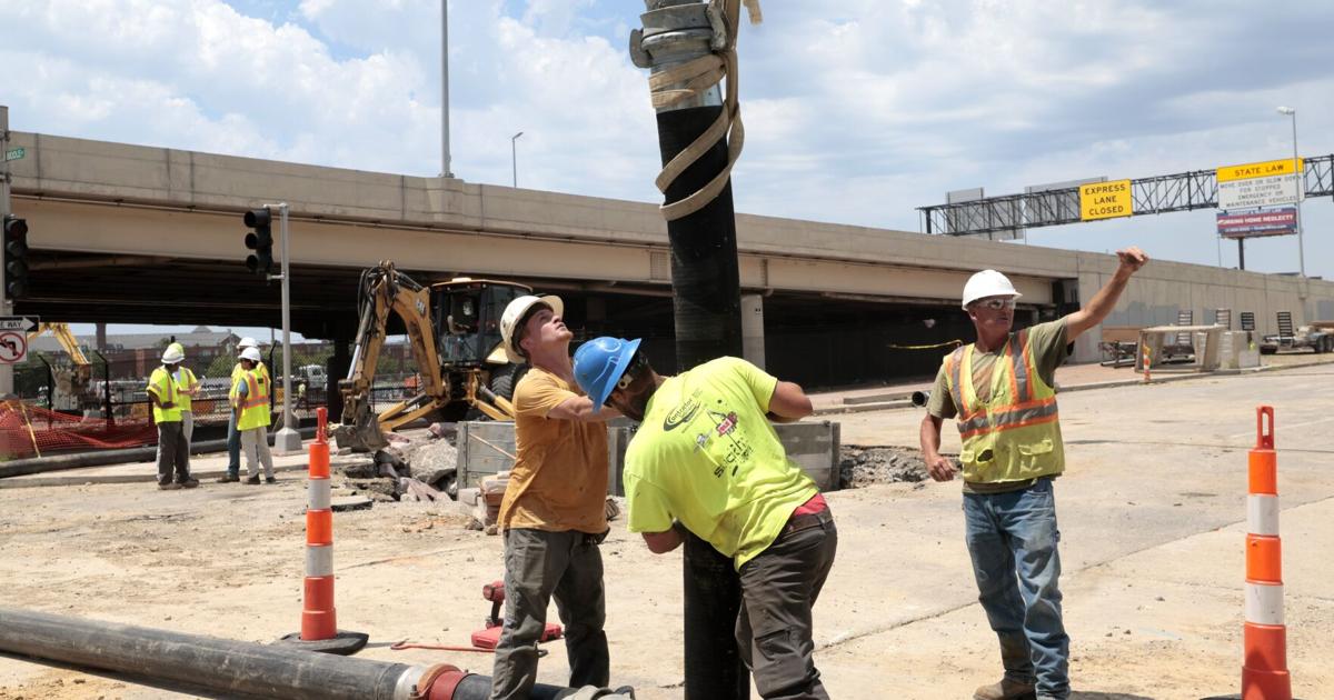Crews continue to work on sinkhole repairs