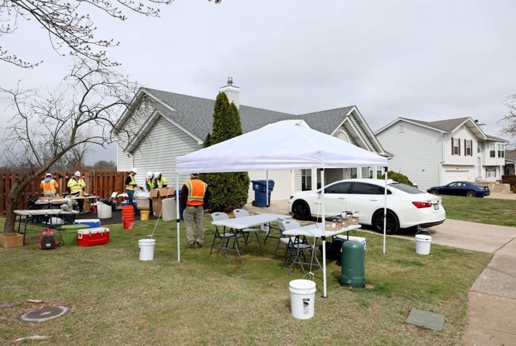 Testing for radiation under homes in Florissant
