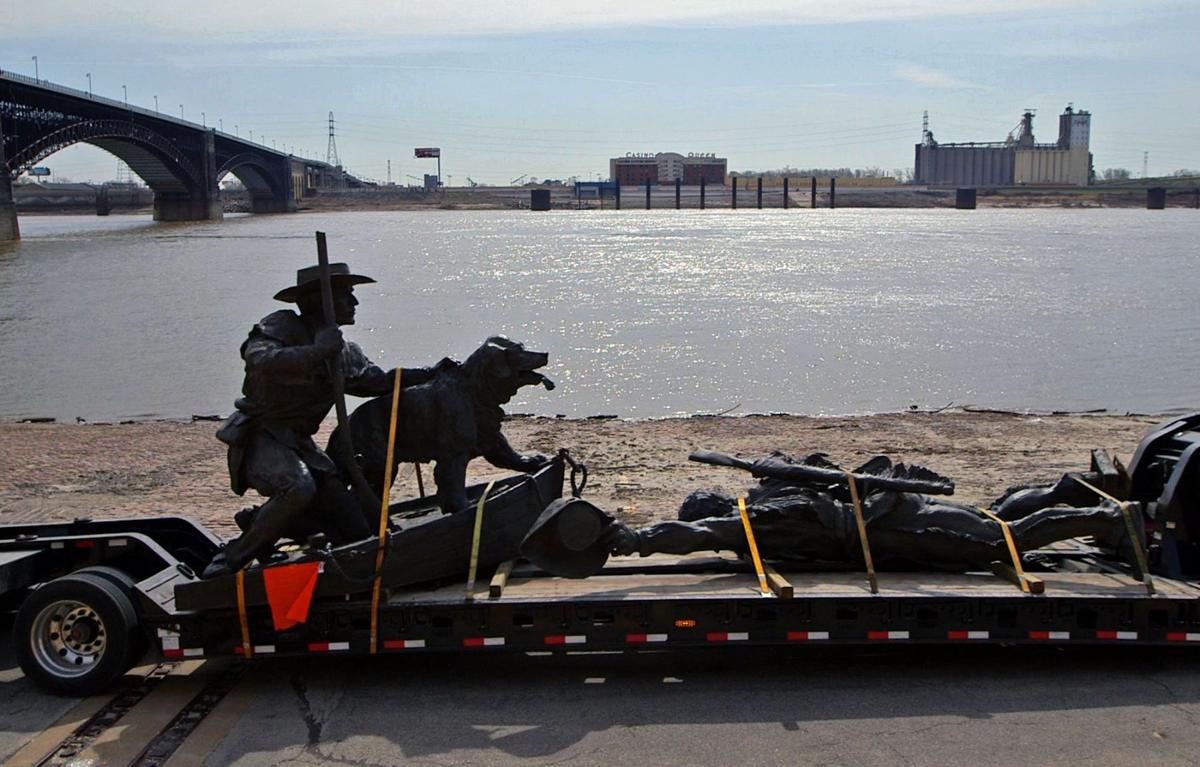 Lewis & Clark statue moved from riverfront Joe's St. Louis