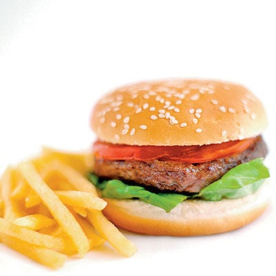 Burger and fries