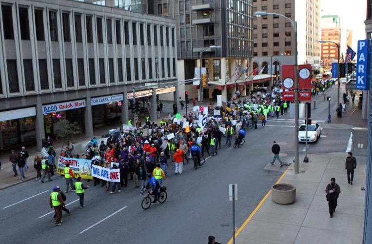 Occupy St. Louis marches through downtown