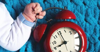 When does the body clock begin to synchronize with local time?