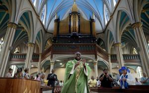 A St. Louis Catholic parish bucks the trend. The pews are filling again at the Rock