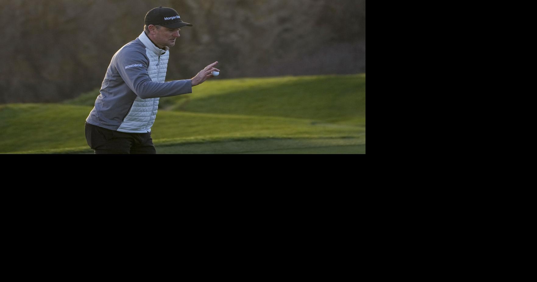 Rose has 2-shot lead at Pebble going into a Monday finish