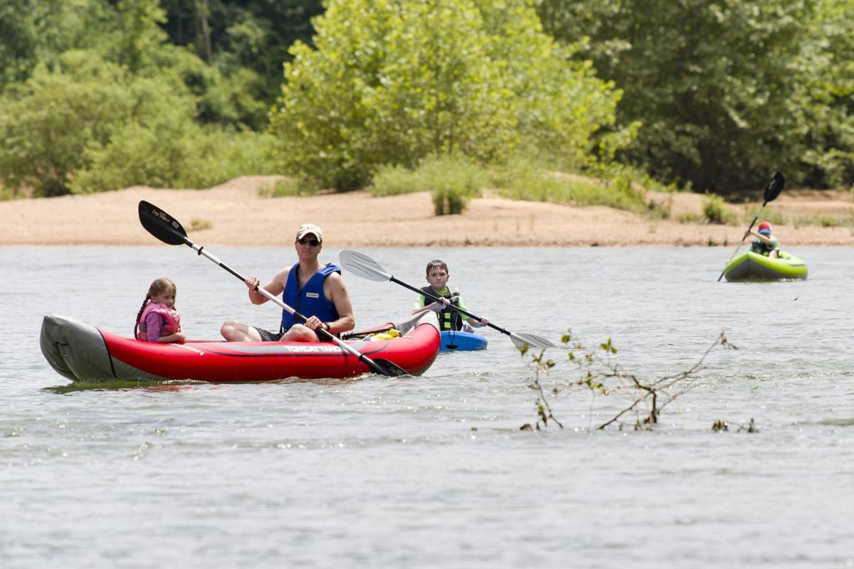 Park visitors float down Meramec River