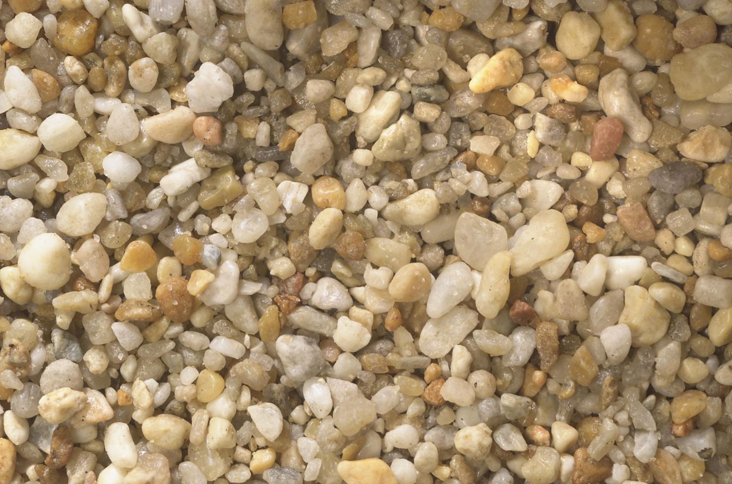 Pea gravel from Lowe's for outdoor flooring