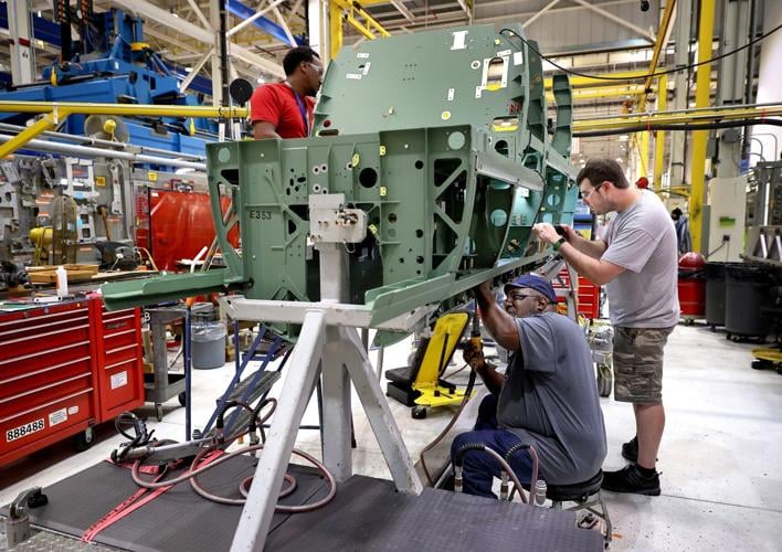 Boeing F/A-18 fighter jet manufacturing in St. Louis