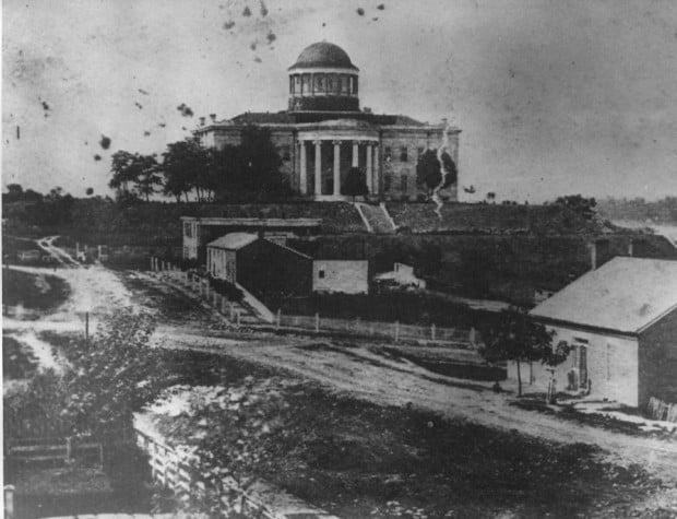 The Missouri State Capitol as it appeared in 1869