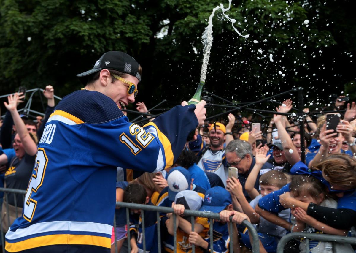 Blues' Vince Dunn celebrates Stanley Cup victory with hometown